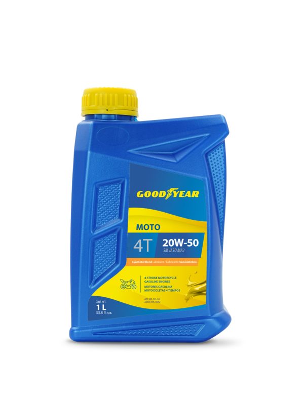 Litro Goodyear Moto 4T Semi Sintético SAE 20W50 API SM JASO MA2 1L